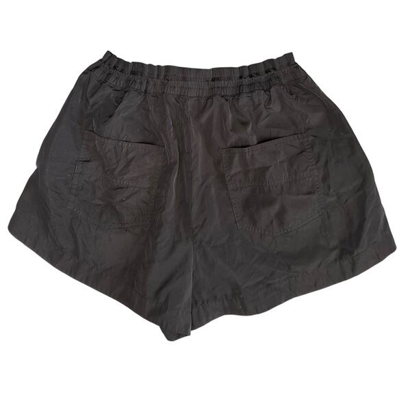 2/$30 Zara Water Repellent Athletic Shorts Black Zipper Pocket Drawstring Size M - Picture 7 of 12